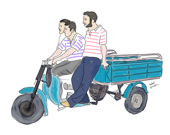 رسمة لرفاييل لايساندر عن الطرطيرة السورية